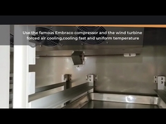 4 porte frigorifero commerciale verticale 400x600 vassoio da forno Ouchscreen Embraco compressore