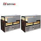 Commercial Open Drawer Type Chocolate Cake Display Cabinet with stainless steel material with painting