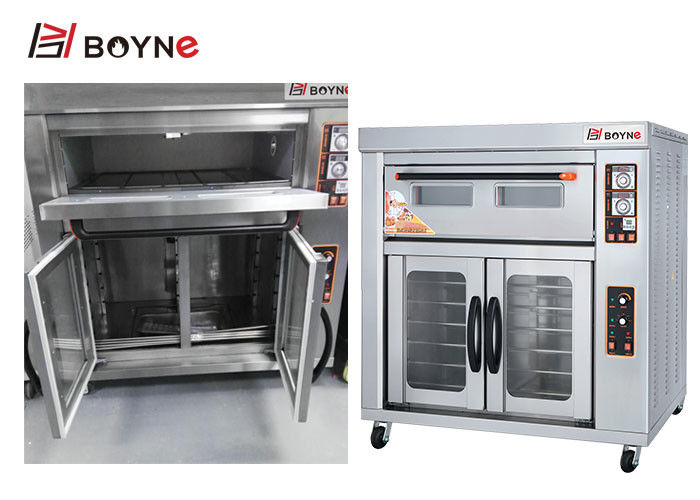 One Deck One Tray Electric Bakery Deck Oven with Six Tray Proofer using for bakery equipment
