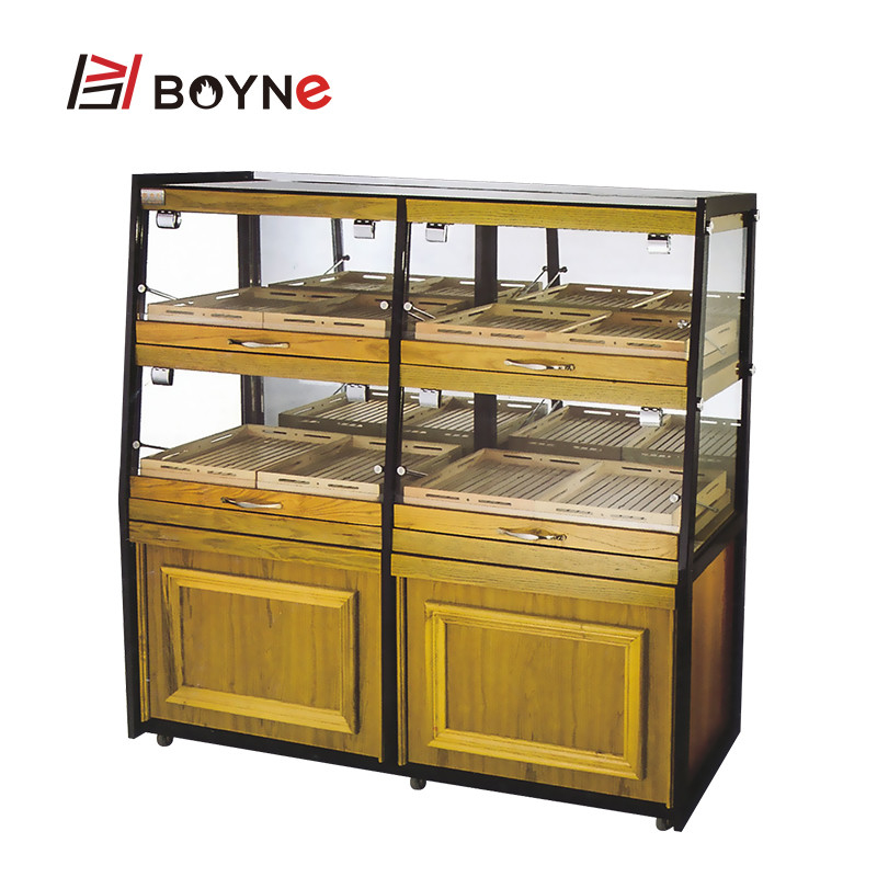 Single Sided Two Layer Bread Display Cabinet For Bakery Shop
